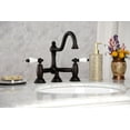 thumbnail image 5 of Kingston Brass KS3915PL Restoration Bathroom Standard Mount Bridge Faucet, Oil Rubbed Bronze, 5 of 5