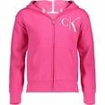 thumbnail image 3 of Calvin Klein Jeans Girl's Youth Full Zip Cotton Blend Logo Print Hoodie Jacket, 3 of 5