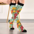 thumbnail image 5 of FORMRS Womens Knee High Socks Casual Long Thick Travel Daily Wear, 1 Pair, Vibrant Tomatoes, 5 of 6