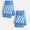 BLUE SUMMER, variant on No Boundaries Women's Ribbed Knit Checkered Pop Top Mittens