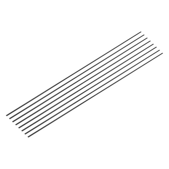 Unique Bargains 8 Pcs Carbon Fiber Strip 1x3mm 400mm Length Pultruded Flat Carbon Fiber Bars for Kites, RC Airplane