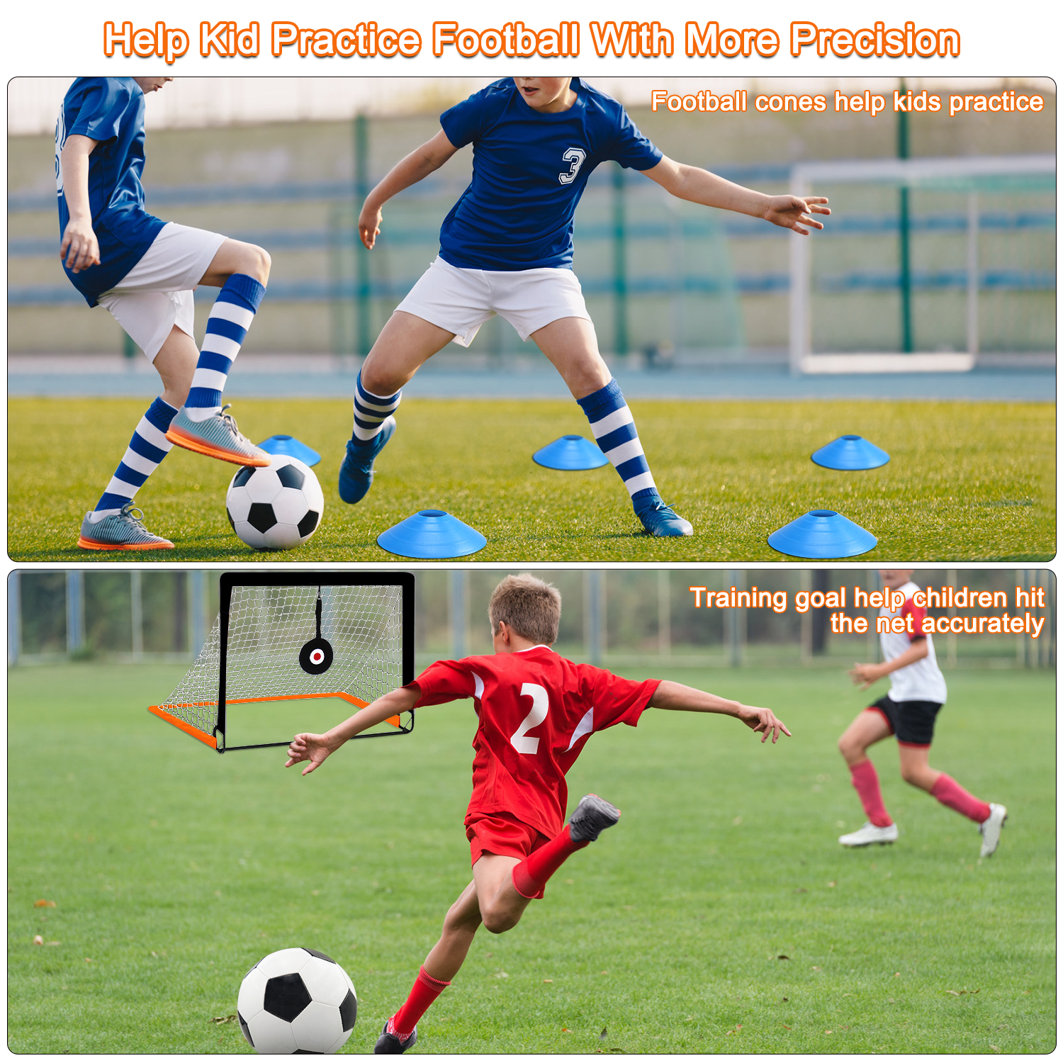 For Backyard Backyard Soccer Goal Kids Soccer Goals,2 Pack 4X3 Ft For Kids Age 3-5 6-8 8-12 10-12-14,B Outdoor Games Soccer Nets