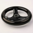 thumbnail image 1 of Hand Wheel - 3 Spoke Black Round Handwheel Handle Plastic Hand Wheel with Rotating Handle for 12*100mm Lathe Milling Machine, 1 of 5