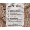 thumbnail image 5 of Soimoi 56 Inch Wide Waterproof Taffeta Fabric by The Yard | Brown Leaves Print | Outdoor Use for Furniture Covers, Umbrellas, Patio Decor & More, 5 of 7