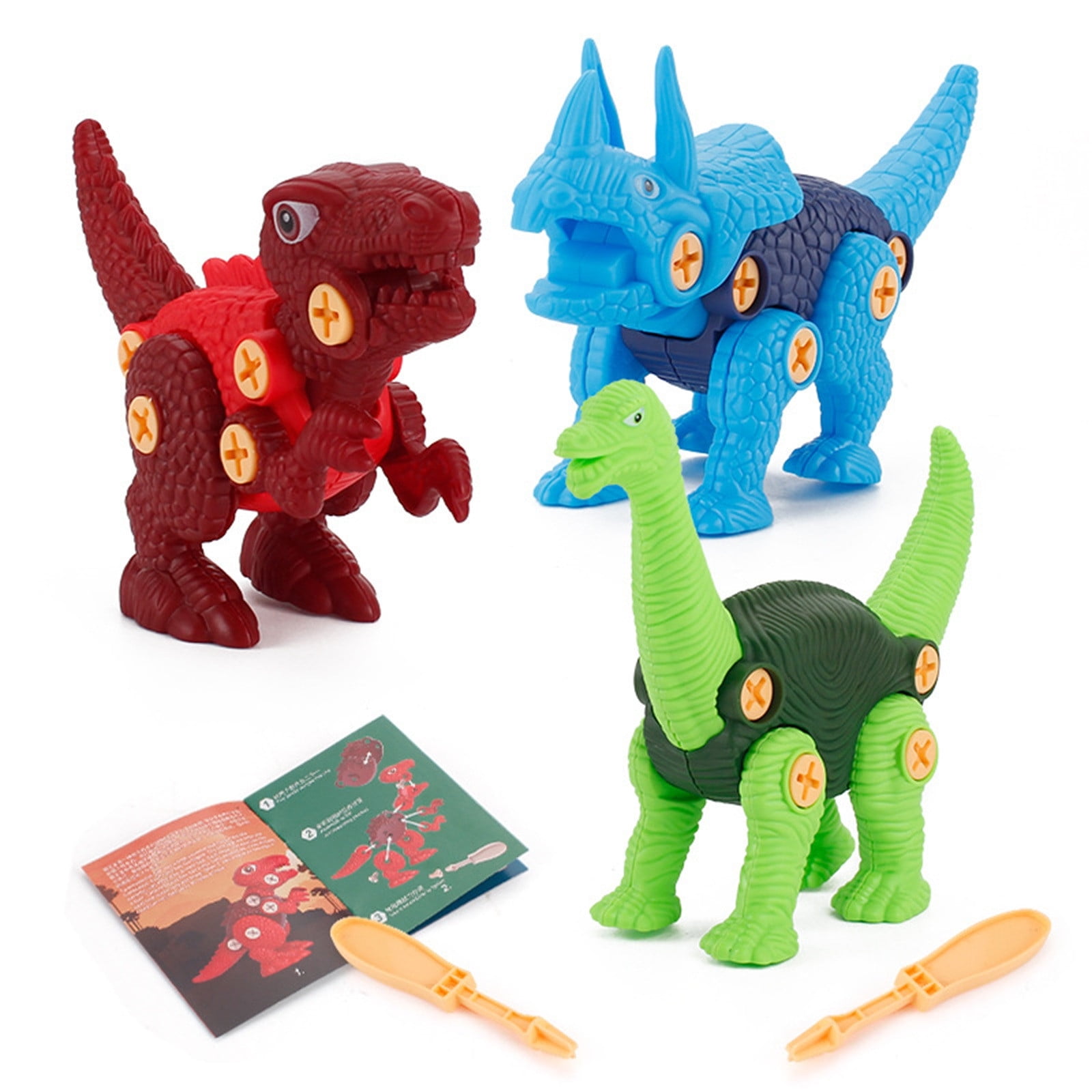 Take Apart Construction Toys 3Pcs Take Apart Dinosaur Toys Stem
