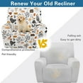 thumbnail image 4 of FOR U DESIGNS Leaf Irregular Print Recliner Chair Covers 4-Pieces Stretch Recliner Couch Covers Comfortable Sofa Couch Cover Furniture Protector Home Decor Accessories, 4 of 8