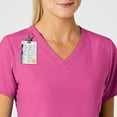 thumbnail image 6 of Wink W123 Women's Stylized V-Neck Scrub Top, Hot Pink, S Womens, 6 of 6