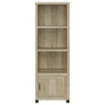 thumbnail image 6 of Pemberley Row Wood Antique Pine Entertainment Center Rectangular Clear Tempered Glass 78.75" Unassembled, 6 of 12