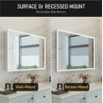 thumbnail image 6 of ANGELES HOME 48" x 32" LED Lighted Bathroom Medicine Cabinet with Mirror, 3X Magnification Makeup Mirror, Vanity Mirror Cabinet w/ Defogger, Dimmable, Memory Function, Outlets & USB, 6 of 15