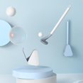 thumbnail image 1 of Golf Toilet Brush And Holder Set 360 Degree Flexible Deep Scouring Silicone Toilet Bowl Brush With Non-slip Long Handle(1pc, White), 1 of 2