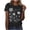 Black-C, variant on Women's Graphic T Shirts Short Sleeve Sunflower Daisy Tees Summer Casual Loose Crew Neck Tops