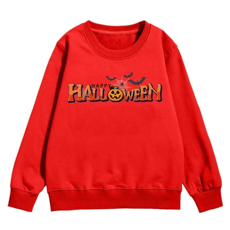 

Girls Sweatshirt Autumn and Winter Children s Warm Tops Comfortable Festive Alphabet Pumpkin Printing Casual Wearing Big Boys Sweatshirts Girl Sweaters with Zipper Sweaters Kids Boys Boys Jacket Comfy