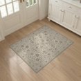 thumbnail image 3 of ODIKA Beige Neutral Faded Border Decorative Pile Vintage Extra Stain Resistant Flatwoven for Entryway, Kitchen, Mudroom, 3 of 7