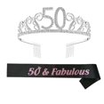 thumbnail image 1 of Birthday Tiara Crown With Shoulder Strap Set For Birthday Party Supplies, 1 of 3