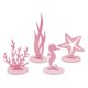 thumbnail image 1 of Centro de mesa de fiesta de sirena Macarena 4 piezas decoración de fieltro Rosado, 1 of 8
