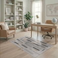 thumbnail image 2 of ODIKA 4'x6' Gray Orange Blue Modern Geometric Design Washable Area Rug Contemporary Inspired Pattern Pet Friendly, Non-Shedding for Bedroom, Reading Nook, 2 of 7