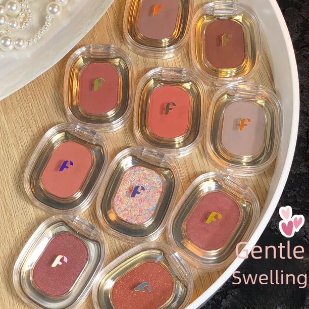Sombra de ojos monocromática en polvo de humo de baja saturación Pin Swelling Maquillaje suave transparente desnudo