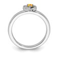 thumbnail image 2 of Sterling Silver Stackable Expressions Citrine Heart Ring Size 8, 2 of 3