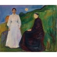 thumbnail image 3 of Edvard Munch 23x20 Black Modern Framed Museum Art Print Titled - Mother and Daughter (1897 - 1899), 3 of 5