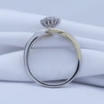 thumbnail image 6 of AFFY White Natural Diamond Flower Ring in 10k Two-Tone Yellow Gold, 6 of 6
