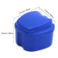 thumbnail image 4 of Caja de baño para dentaduras postizas, contenedor de almacenamiento con cesta de filtro para limpieza de viajes (azul), 1 unidad, 4 of 5