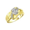 thumbnail image 3 of RYLOS Bagues pour Femmes Bague en Argent Plaquée Or 14K Pierre Précieuse Ovale 9X7MM et Diamants Design Classique Avril Topaze Blanche Bijoux pour Femmes Taille 8, 3 of 7