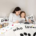 thumbnail image 4 of Homewish Cartoon Pet Queen Comforter Set,Just A Soul Who Loves Dogs Print Comforter Sets Queen,Beige,Polkadot Reversible,3pcs,1 Comforter and 2 Pillowcases, 4 of 7