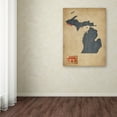 thumbnail image 3 of Trademark Fine Art "Michigan Map Denim Jeans Style" Canvas Art by Michael Tompsett, 3 of 3