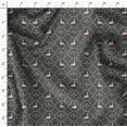 thumbnail image 4 of Soimoi Gray Heavy Canvas Fabric Swan & Moroccan Damask Decor Fabric Printed Yard 58 Inch Wide, 4 of 5