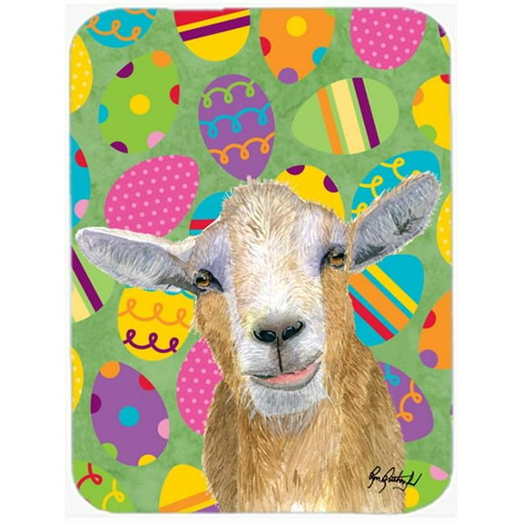 15 X 12 In. Eggtravaganza Goat Easter Glass Cutting Board Large Size