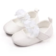 thumbnail image 2 of BOBOGOJP Baby Girls Dress Shoes Bowkont Mary Jane Flats Non-Slip Lightweight Soft Sole Toddler First Walkers Princess Wedding Shoes White for Size 4, 2 of 8