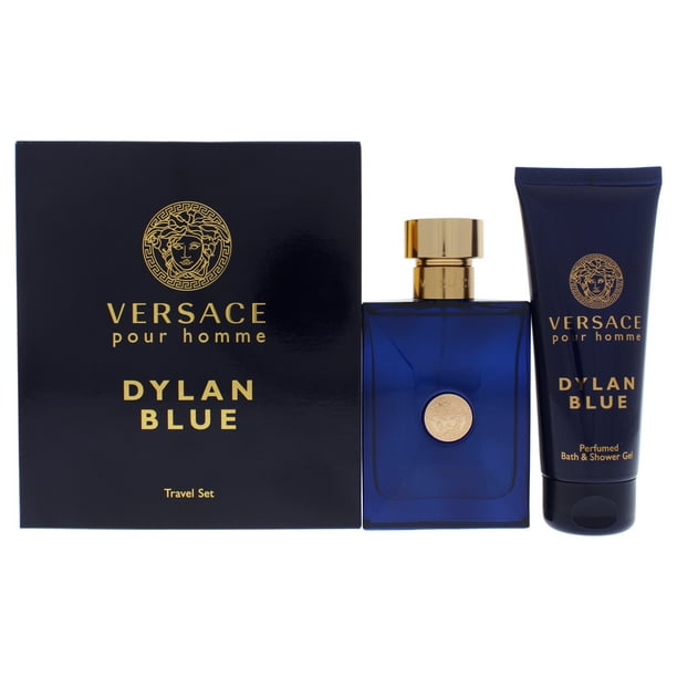 Dylan Blue by Versace for Men - 2 Pc Gift Set 3.4oz EDT Spray, 3.4oz  Perfumed Bath and Shower Gel 