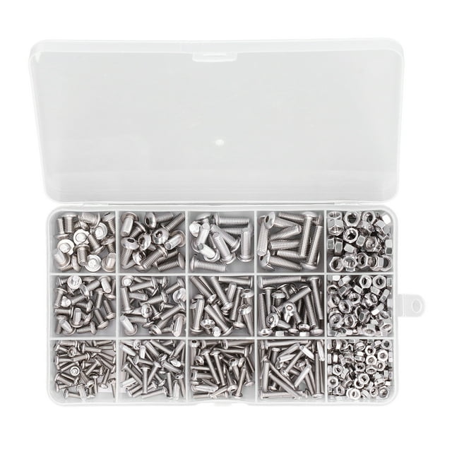 Round Head Screws Nuts,500Pcs Hex Round Screws Hex Socket Screws Nuts Screws Nuts Kit Ultimate Comfort