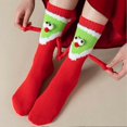 thumbnail image 3 of Christmas Santa Holding Hands Socks for Women High Elastic Soft Breathable Socking Birthday Chirstmas Gift, 3 of 5