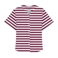 thumbnail image 4 of Women's Lightweight V-Neck Fashion Short Sleeved Solid Color Spring/summer Button Up Shirt Top Plus Size L, 4 of 5