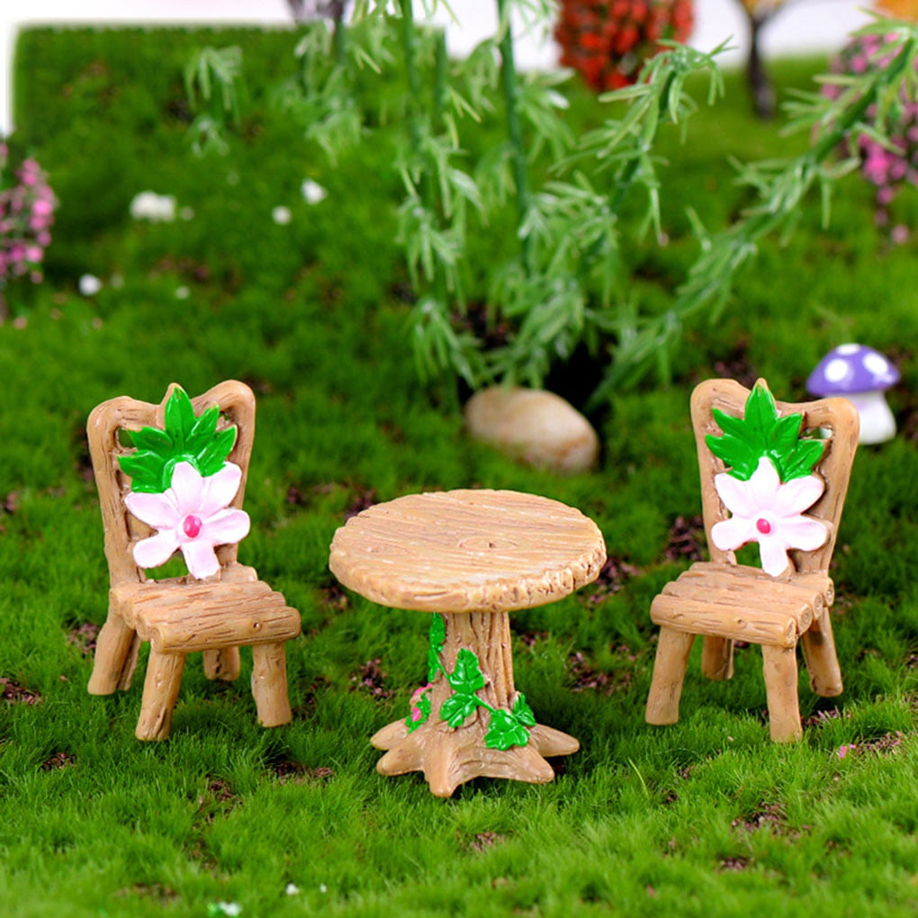 3x Mini Tree Miniature Dolls House Garden Accessory Plant Fairy Ornament Decor 
