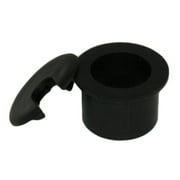 1" CUT-HOLE SIZE Black Round Wire Management Grommet with Removable Lid