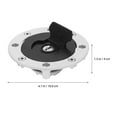 thumbnail image 2 of BESTYASH Engine Oil Fill Cap Fuel Tank Cap Silver Aluminum Alloy for Car Maintenance 1 Set, 2 of 6