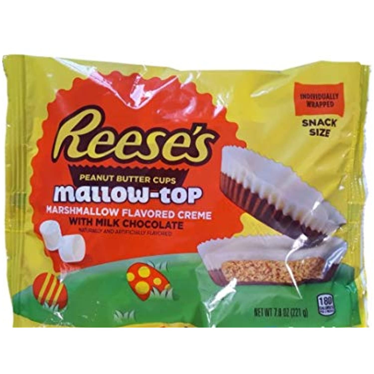 Reeses MallowTop Peanut Butter Cups, Marshmallow Flavored Creme With