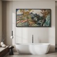 thumbnail image 5 of Large Framed Canvas Wall Art Abstract Vintage Landscape Print for Living Room Decoration - 60"x30" Black Frame, 5 of 7