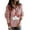 Pink, variant on RYDCOT Santa Print Zip-Up Christmas Sweater - Women's and Winter V-neck Sweater Santa Claus Printed Zipper Long Sleeve Knitted Sweater Women's Sweater