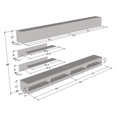 thumbnail image 5 of Fly I 34TV Wall Mounted Floating Modern Entertainment Center, 5 of 5