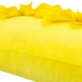 thumbnail image 6 of JWH 3D Handmade Spring Decorative Velvet Flower Accent Pillow Case in Rectangle for Room Decor and Gift 12x20inch in Light Yellow, 6 of 7