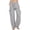 Gray, variant on Cargo Pants for Women Casual Drawstring Elastic Waist Wide Leg Palazzo Trousers Summer Travel Pant with Pockets