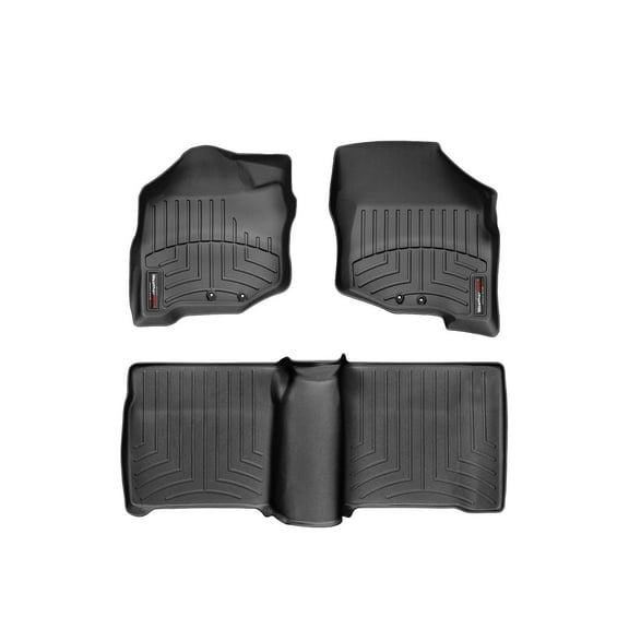 WeatherTech Custom Fit FloorLiners compatible with 2007-2008 Honda Fit - 1st & 2nd Row, Black