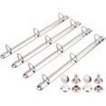 thumbnail image 1 of 4Pack Stainless Steel A4 Notebook 3-Ring Binder Mechanism D Rings Loose Leaf Binding Spines Combs for Organizers Planners, 1 of 4