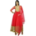 thumbnail image 5 of Atasi Womens Readymade Angrakha Style Anarkali Kurti Salwaar Kameez with Dupatta, 5 of 9
