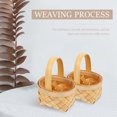 thumbnail image 5 of 4 Pcs Confetti Basket Wedding Hand Woven Pretty Flower Bride Baby, 5 of 8