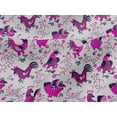 thumbnail image 5 of oneOone Viscose Jersey Purple Fabric Rooster Cock Craft Projects Decor Fabric Printed By The Yard 60 Inch Wide-DE, 5 of 7