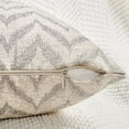 thumbnail image 5 of Home Soft Things Arusha Jacquard Chenille 2 Piece Throw Pillow Cover Set - Silver - 20" x 20", 5 of 7